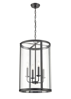 Pendant Fixtures Aydenn Pendant - Matte Black - Clear Glass - 15.75in. Diameter - E12 Candelabra Base