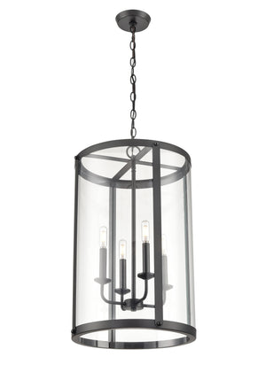 Pendant Fixtures Aydenn Pendant - Matte Black - Clear Glass - 15.75in. Diameter - E12 Candelabra Base