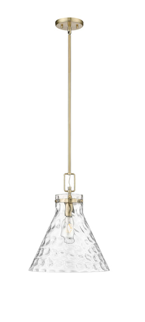 Pendant Fixtures Barlon Pendant - Modern Gold - Clear Water Glass - 14in. Diameter - E26 Medium Base