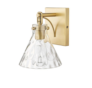 Wall Sconces Barlon Wall Sconce - Vintage Brass - Clear Water Glass - 7.75in. Extension - E26 Medium Base