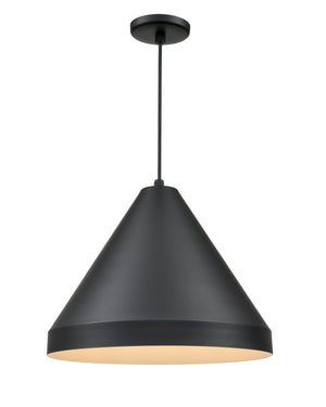 R Series Cone Pendant - Satin Black - 17in. Diameter - E26 Medium Base