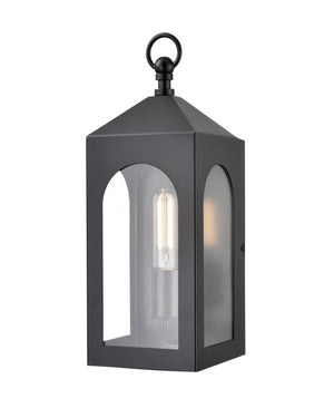 Wall Sconces Bratton Outdoor Wall Sconce - Powder Coated Black - Clear Glass - 6.5in. Extension - E26 Medium Base