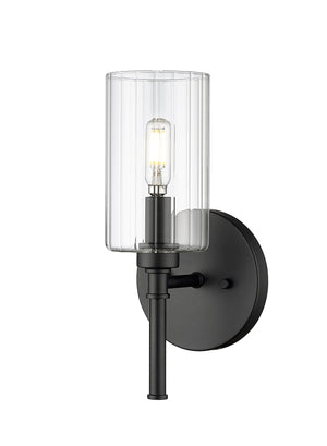 Wall Sconces Chastine Wall Sconce - Matte Black - Clear Beveled Glass - 5.5in. Extension - E12 Candelabra Base