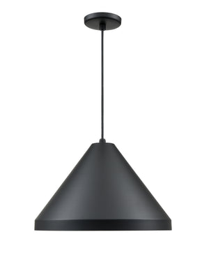 R Series Cone Pendant - Satin Black - 13in. Diameter - E26 Medium Base