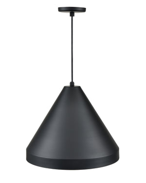 R Series Cone Pendant - Satin Black - 17in. Diameter - E26 Medium Base