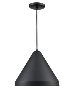 R Series Wide Cone Pendant - Satin Black - 17in. Diameter - E26 Medium Base