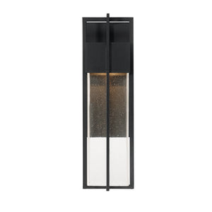 Kingler LED Wall Sconce - Powder Coated Black - Clear Seeded Glass - 11W Integrated LED Module - 306 Lm - 3000K Warm White