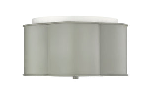 Flush Mounts Flush Mount Fixture - Cement Gray - Frosted Lens - 14in. Diameter - E26 Medium Base