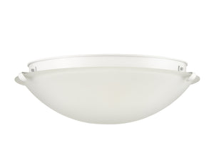 Flush Mounts Flush Mount Fixture - Matte White - Frosted Glass - 16in. Diameter - E26 Medium Base