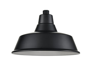 14'' Satin Black Classic Warehouse Shade