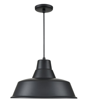 R Series Classic Warehouse Pendant - Satin Black - 17in. Diameter - E26 Medium Base