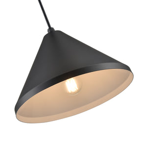 R Series Wide Cone Pendant - Satin Black - 13in. Diameter - E26 Medium Base