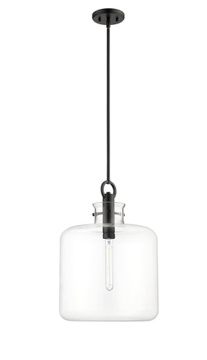 Pendant Fixtures Hayloft Pendant - Matte Black - Clear Glass - 14.2in. Diameter - E26 Medium Base