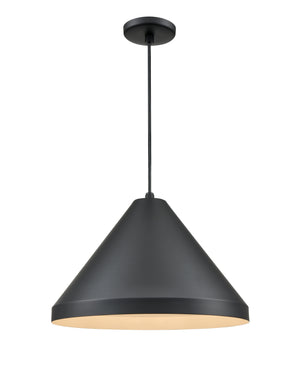 R Series Cone Pendant - Satin Black - 13in. Diameter - E26 Medium Base