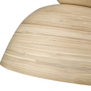 Pendant Fixtures Jaycen Pendant - Matte Black - Natural Bamboo Shade - 16in. Diameter - E26 Medium Base