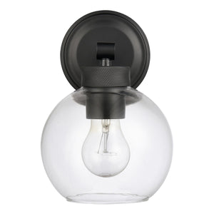 Wall Sconces Jonatan Wall Sconce - Matte Black - Clear Glass - 6.5in. Extension - E26 Medium Base