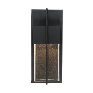 Wall Sconces Kingler LED Wall Sconce - Powder Coated Black - Clear Seeded Glass - 11W Integrated LED Module - 272 Lm - 3000K Warm White