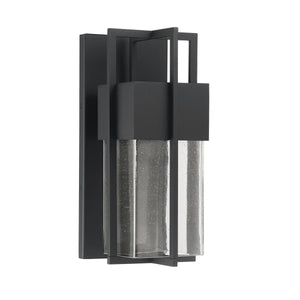 Wall Sconces Kingler LED Wall Sconce - Powder Coated Black - Clear Seeded Glass - 11W Integrated LED Module - 272 Lm - 3000K Warm White