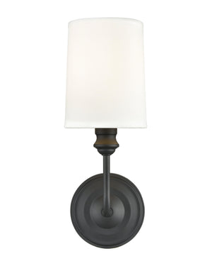 Wall Sconces Leena Wall Sconce - Matte Black - White Glass - 5.75in. Extension - E12 Candelabra Base