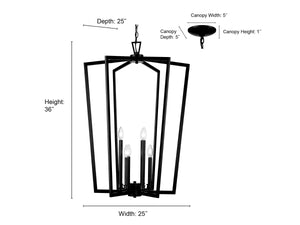 Pendant Fixtures Lizabeth Pendant - Matte White / Modern Gold -  25in. Diameter - E12 Candelabra Base