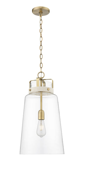 Pendant Fixtures Lolla Pendant - Vintage Brass - Clear Glass - 11.8in. Diameter - E26 Medium Base