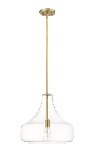 Pendant Fixtures Madelynn Pendant - Vintage Brass - Clear Glass - 16in. Diameter - E26 Medium Base