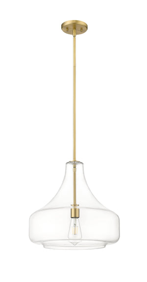 Pendant Fixtures Madelynn Pendant - Vintage Brass - Clear Glass - 16in. Diameter - E26 Medium Base