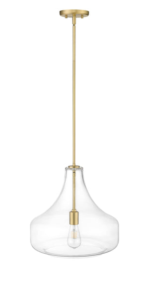 Pendant Fixtures Madelynn Pendant - Vintage Brass - Clear Glass - 16in. Diameter - E26 Medium Base