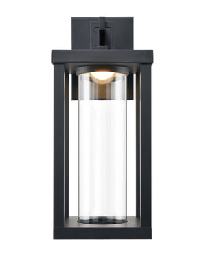 Dumont LED Wall Sconce - Powder Coated Black - Clear Glass - 11W Integrated LED Module - 450 Lm - 3000K Warm White