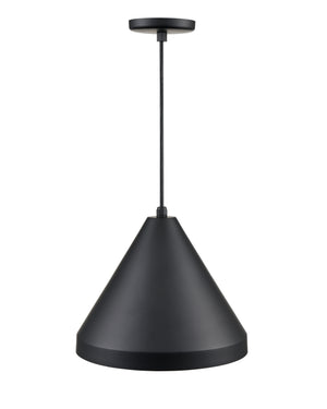 R Series Wide Cone Pendant - Satin Black - 17in. Diameter - E26 Medium Base