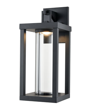 Dumont LED Wall Sconce - Powder Coated Black - Clear Glass - 11W Integrated LED Module - 450 Lm - 3000K Warm White