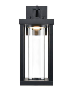 Dumont LED Wall Sconce - Powder Coated Black - Clear Glass - 11W Integrated LED Module - 414 Lm - 3000K Warm White