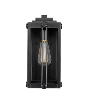 Wall Sconces Oakland Outdoor Wall Sconce - Powder Coated Black - Clear Glass - 6.87in. Extension - E26 Medium Base