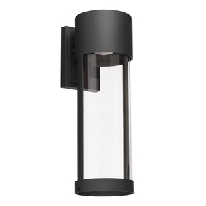 Trefor LED Wall Sconce - Powder Coated Black - Clear Glass - 9W Integrated LED Module - 406 Lm - 3000K Warm White