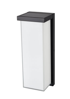 LED Wall Lamps Outdoor Wall Lamp - Powder Coated Black - White Glass - 14w Integrated LED Module - 650 Lm - 4.92in. Extension