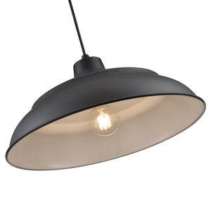 Pendant Fixtures R Series Aluminum Warehouse Pendant - Satin Black - 20in. Diameter - E26 Medium Base