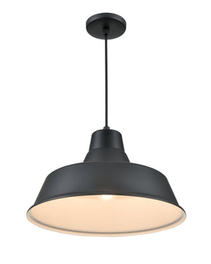 Pendant Fixtures R Series Classic Warehouse Pendant - Satin Black - 17in. Diameter - E26 Medium Base