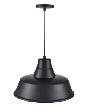 Pendant Fixtures R Series Classic Warehouse Pendant - Satin Black - 17in. Diameter - E26 Medium Base