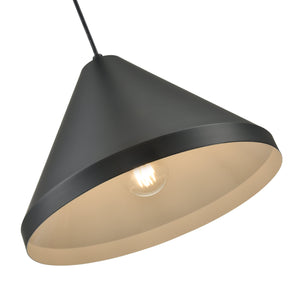 Pendant Fixtures R Series Cone Pendant - Satin Black - 13in. Diameter - E26 Medium Base