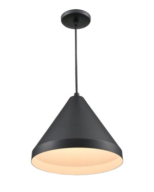 Pendant Fixtures R Series Wide Cone Pendant - Satin Black - 17in. Diameter - E26 Medium Base