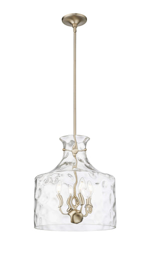 Pendant Fixtures Santorini Pendant - Modern Gold - Water Glass - 15in. Diameter - E12 Candelabra Base