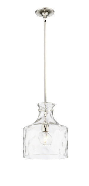 Pendant Fixtures Santorini Pendant - Polished Nickel - Water Glass - 11in. Diameter - E26 Medium Base