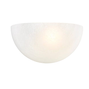 Wall Sconces Single Lamp Wall Sconce - White - Faux Alabaster Glass - 4in. Extension - E26 Medium Base