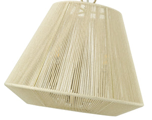 Pendant Fixtures Sterling Pendant - Modern Gold - Cotton Twine Shade - 16.4in. Diameter - E12 Candelabra Base