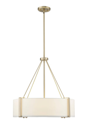 Pendant Fixtures Telfar Pendant - Modern Gold / White - White Glass - 24in. Diameter - E26 Medium Base