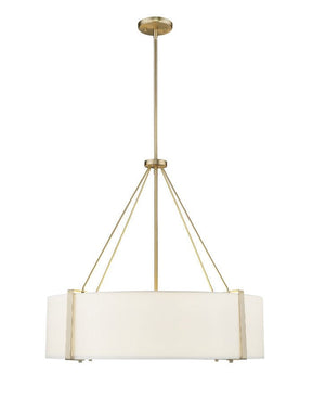 Pendant Fixtures Telfar Pendant - Modern Gold / White - White Glass - 30in. Diameter - E26 Medium Base