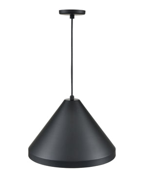 R Series Cone Pendant - Satin Black - 13in. Diameter - E26 Medium Base