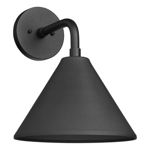 Axston Outdoor Wall Sconce - Textured Black - 14.22in. Extension - E26 Medium Base