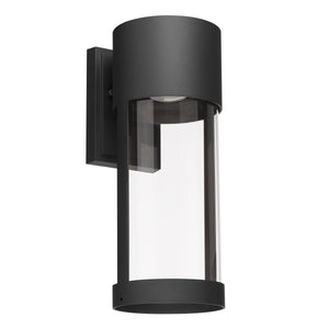 Trefor LED Wall Sconce - Powder Coated Black - Clear Glass - 6W Integrated LED Module - 241 Lm - 3000K Warm White