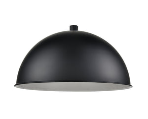 18'' Satin Black Wide Deep Bowl Shade